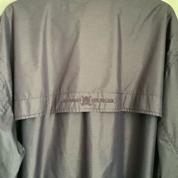 MENS TOMMY HILFIGER NAVY BLUE PINSTRIPED JACKET SIZE XL - Picture 5 of 10